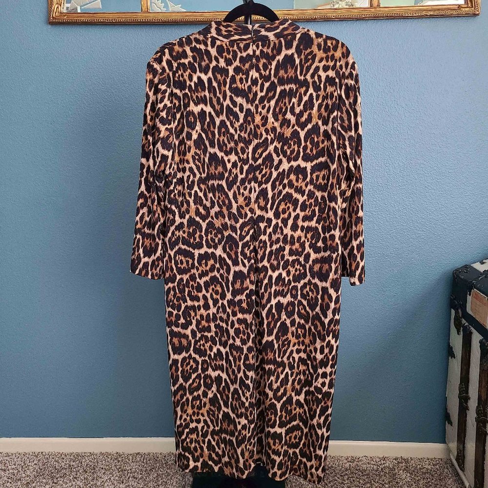 ANNE KLEIN ~  NWT ~ Leopard Print Dress 1X - Picture 4 of 11